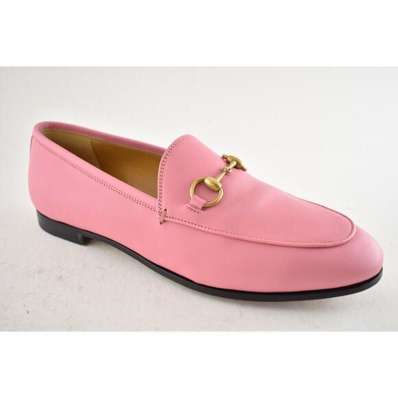 Gucci Jordaan Butterfly Pink Leather Gold Horsebit Mule Slipper Flat Loafer 41.5 - Picture 4 of 16